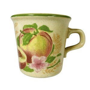 Vintage Taylor International USA Mug Cup Plum Fruit Peach Spring Summer Farm